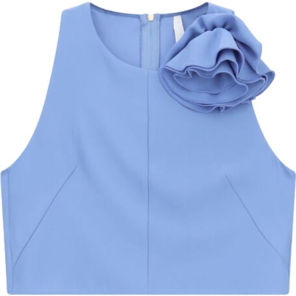 top Imperial blu a fiori