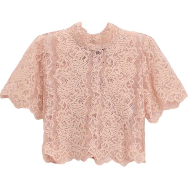 top Imperial marrone con stampe