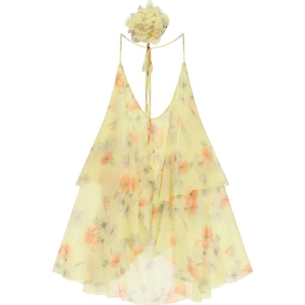 top Imperial giallo a fiori