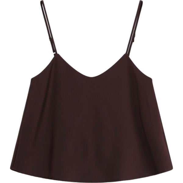 Top da donna in marrone scuro con spalline Imperial