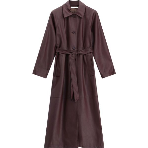 Cappotto da donna in marrone scuro collo classico con bottoni Imperial