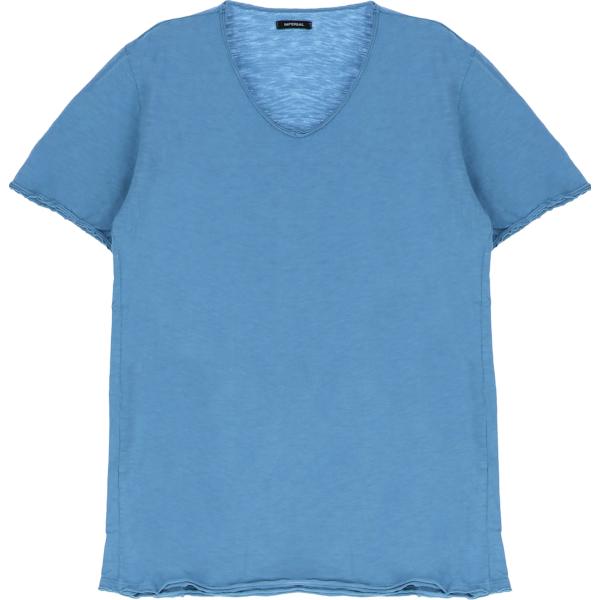 t-shirt Imperial blu tinta unita