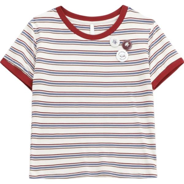 t-shirt Imperial bianco a righe
