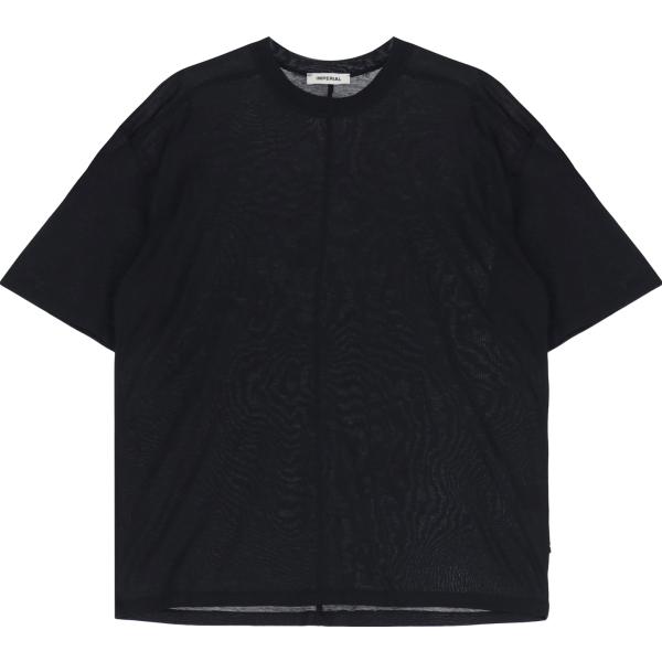 t-shirt Imperial nero tinta unita