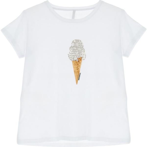 t-shirt Imperial bianco con stampe