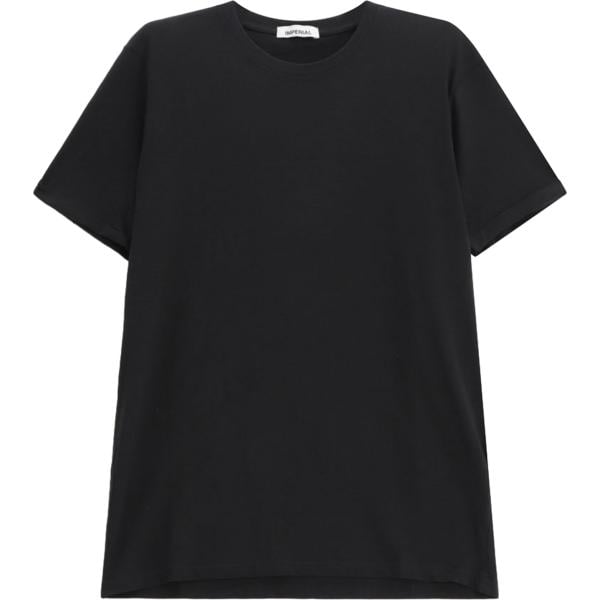 t-shirt Imperial nero tinta unita