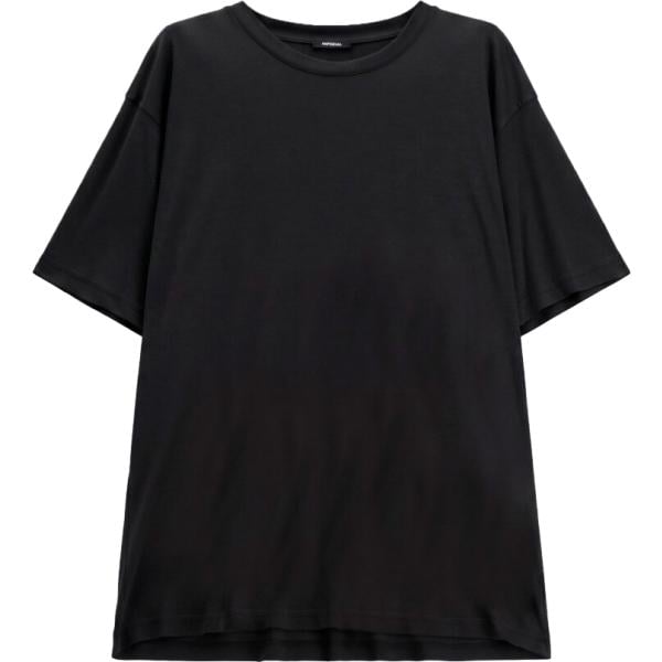 T-shirt da uomo in nero pece girocollo a maniche corte Imperial