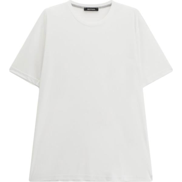 t-shirt Imperial bianco tinta unita