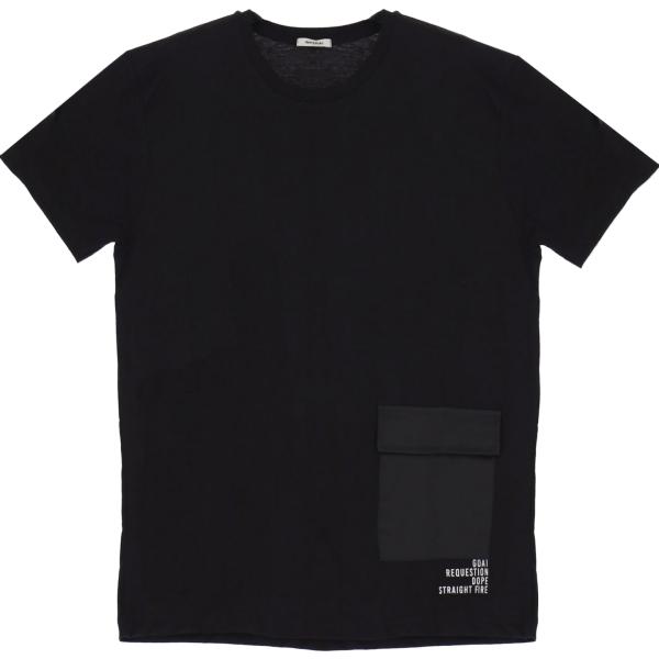 t-shirt Imperial nero tinta unita