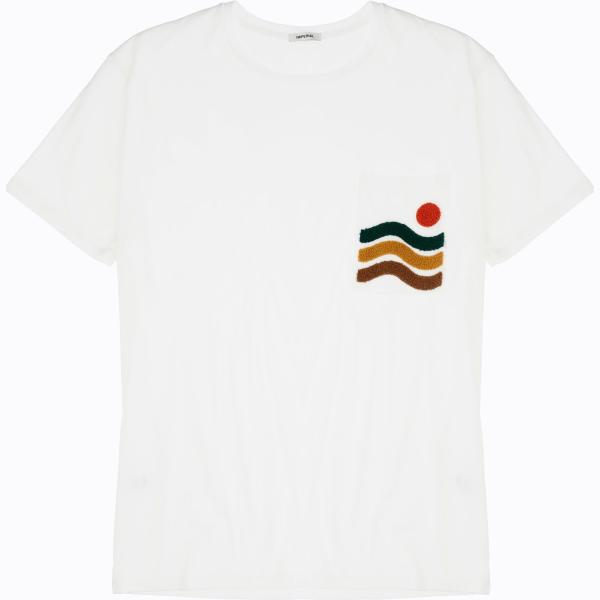 t-shirt Imperial bianco tinta unita
