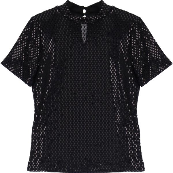 t-shirt Imperial nero tinta unita