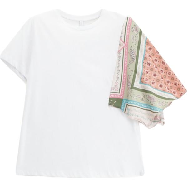 t-shirt Imperial bianco tinta unita
