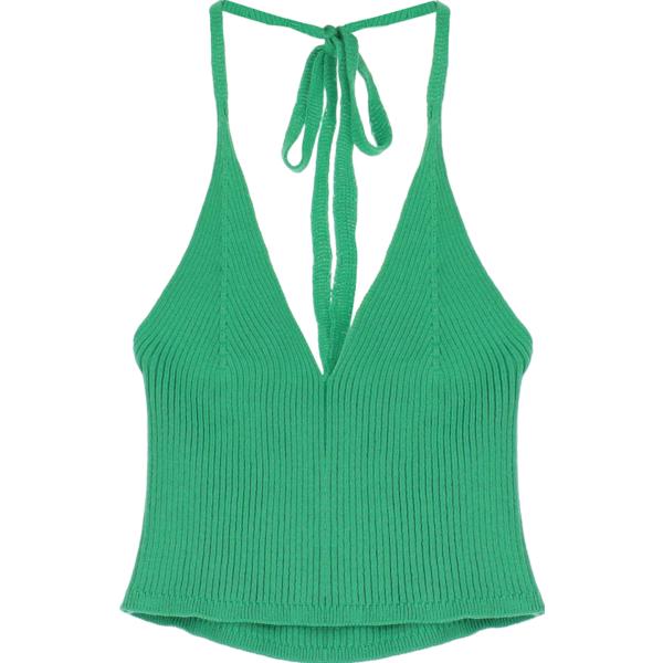 top Imperial verde tinta unita