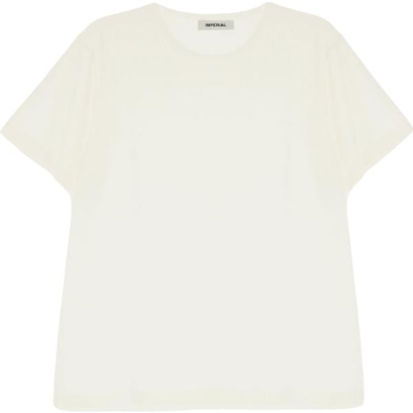 t-shirt Imperial bianco tinta unita