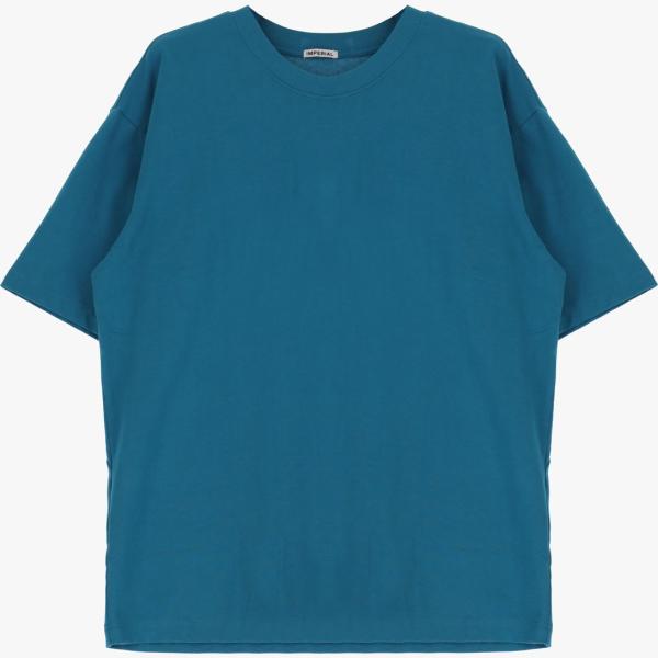 t-shirt Imperial blu tinta unita