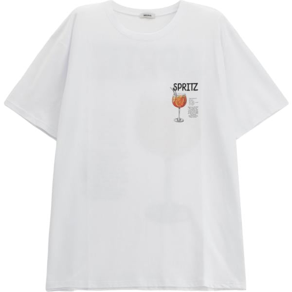 t-shirt Imperial bianco con stampe