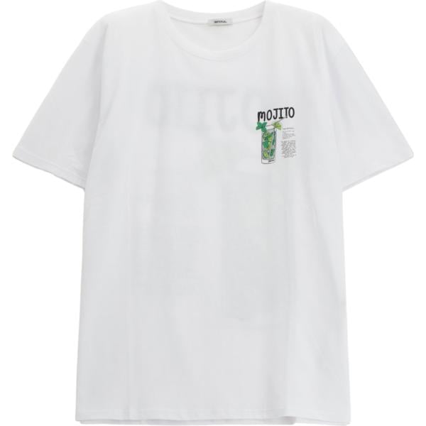 t-shirt Imperial bianco con stampe
