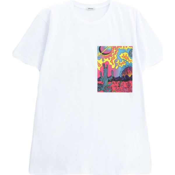 t-shirt Imperial bianco con stampe
