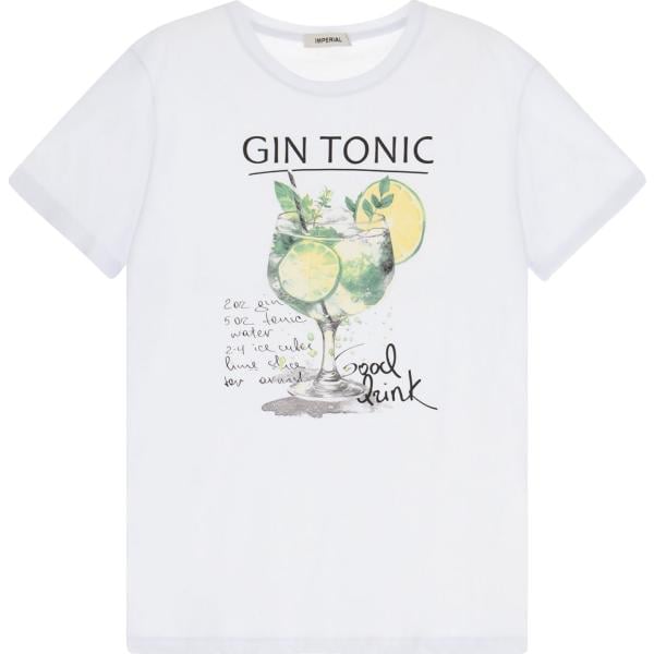t-shirt Imperial bianco con stampe