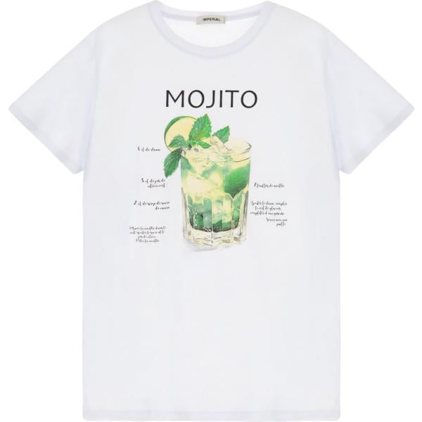 t-shirt Imperial bianco con stampe