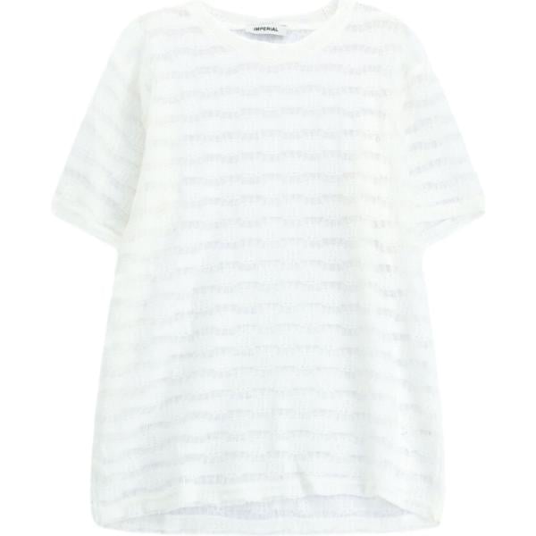 t-shirt Imperial bianco a righe