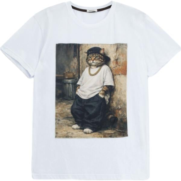 t-shirt Imperial bianco con stampe