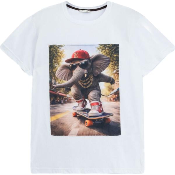 t-shirt Imperial bianco con stampe