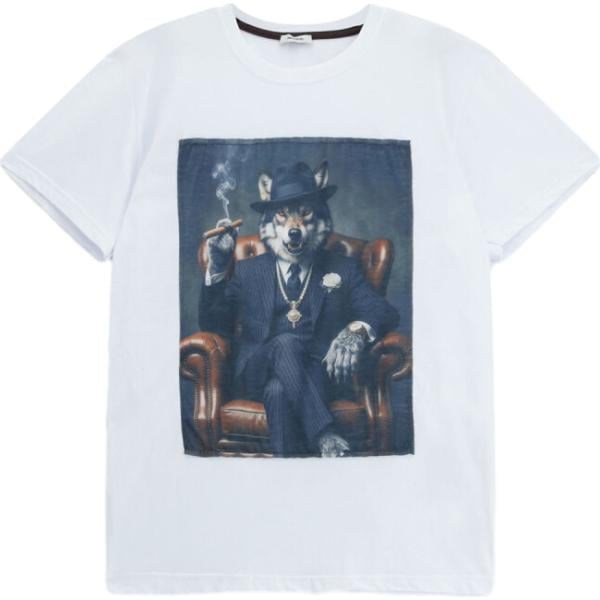 t-shirt Imperial bianco con stampe