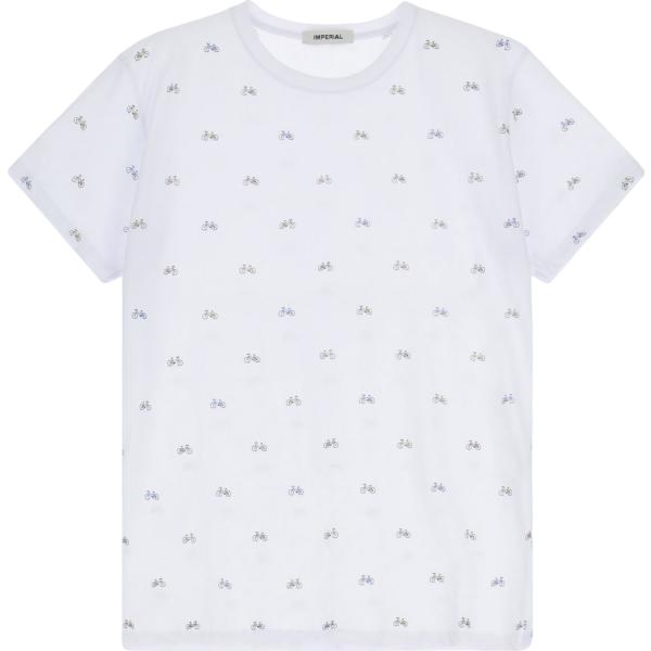 t-shirt Imperial bianco con stampe