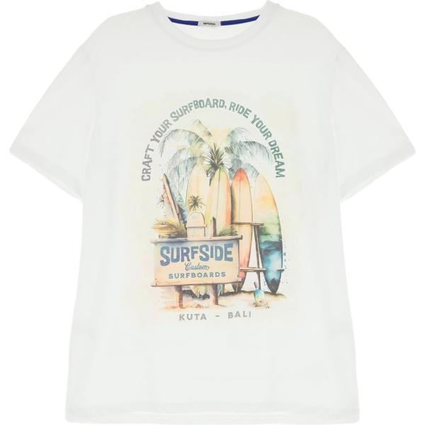 t-shirt Imperial bianco con stampe