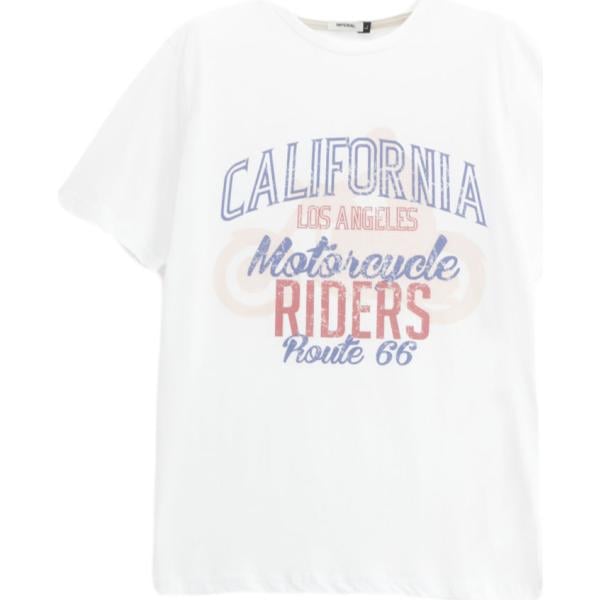 t-shirt Imperial bianco con stampe