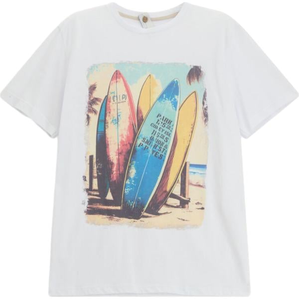 t-shirt Imperial bianco con stampe