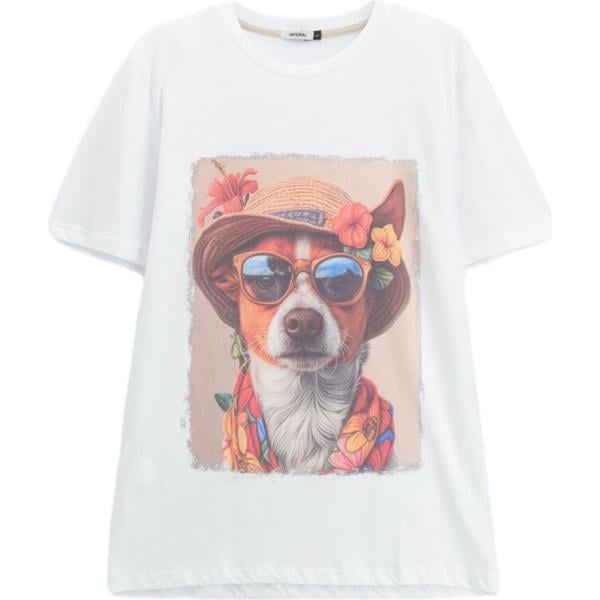 t-shirt Imperial bianco con stampe