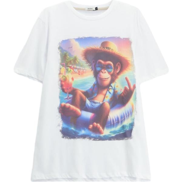 t-shirt Imperial bianco con stampe