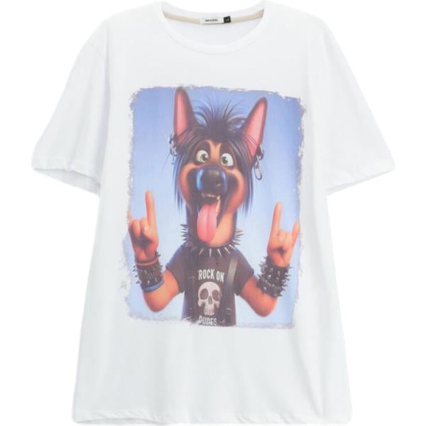 t-shirt Imperial bianco con stampe