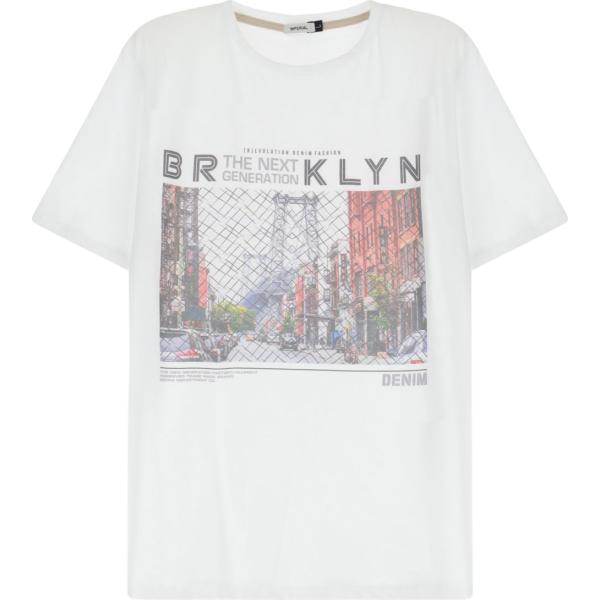 t-shirt Imperial bianco con stampe