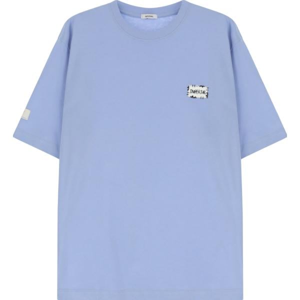 t-shirt Imperial blu con stampe