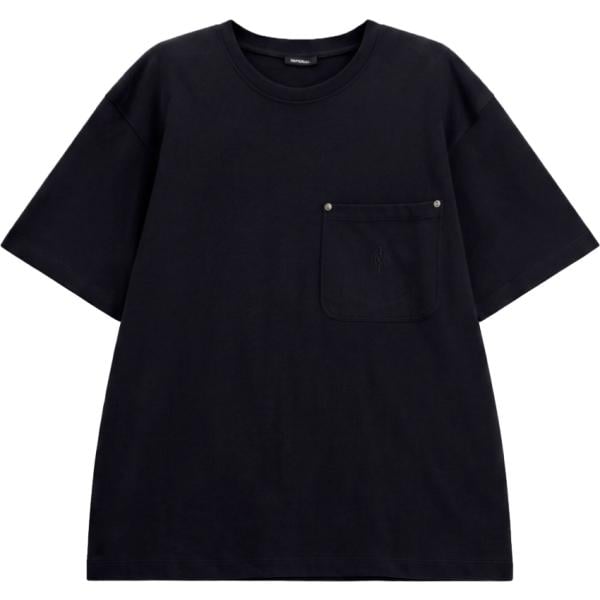 T-shirt da uomo in nero pece con stampe girocollo Imperial