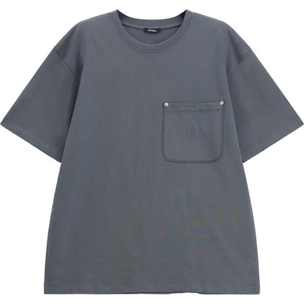 T-shirt da uomo in grigio scuro con stampe girocollo Imperial