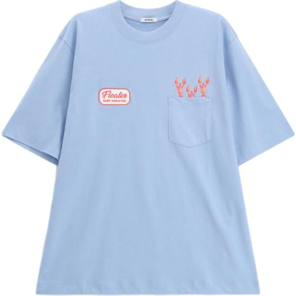 t-shirt Imperial blu con stampe