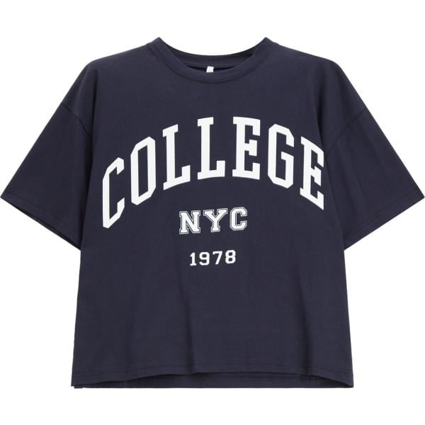 t-shirt Imperial blu con stampe