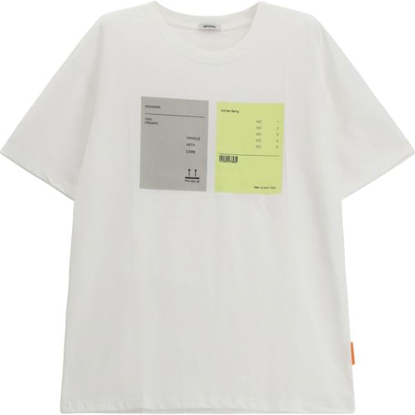 t-shirt Imperial bianco con stampe
