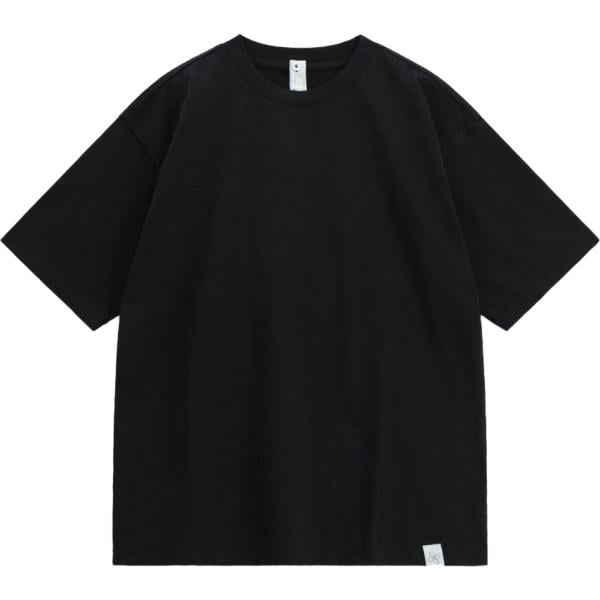 t-shirt Imperial nero tinta unita