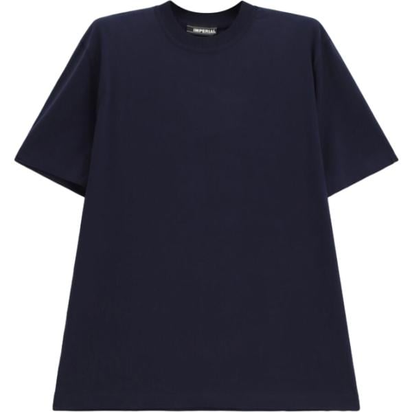 T-shirt da uomo in nero pece girocollo a maniche corte Imperial