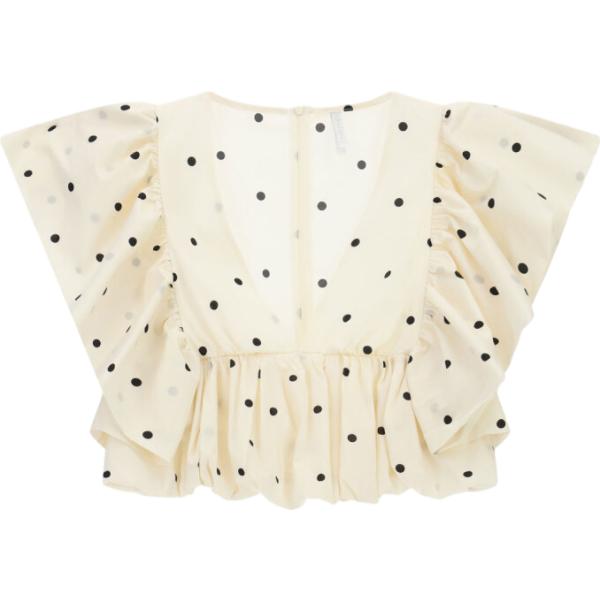 top Imperial bianco a pois