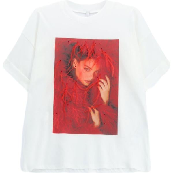 t-shirt Imperial bianco con stampe