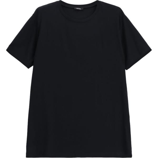 T-shirt da uomo in nero pece girocollo a maniche corte Imperial