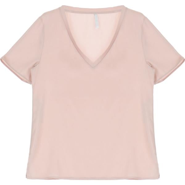 t-shirt Imperial rosa tinta unita