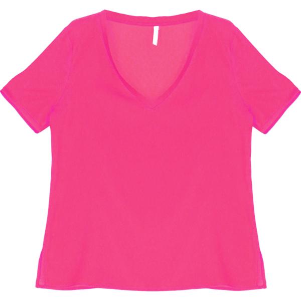 t-shirt Imperial rosa tinta unita