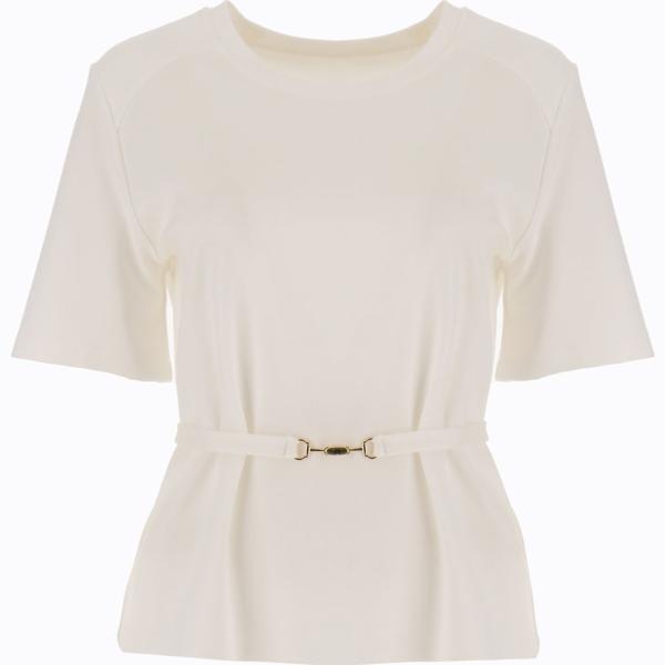 t-shirt Imperial bianco tinta unita